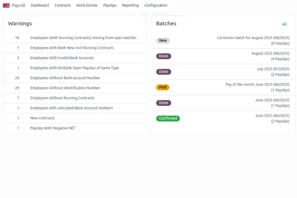 Payroll Odoo
